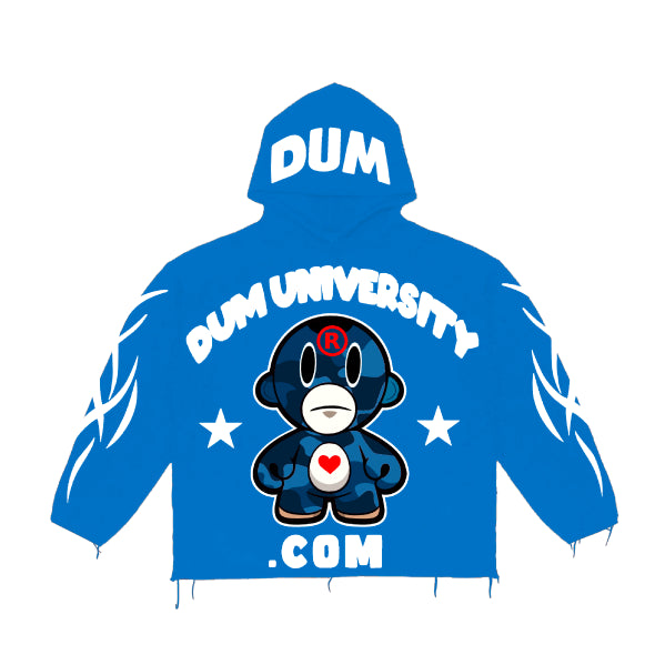 DUM UNIVERSITY BLUE CAMO V2 HOODIE