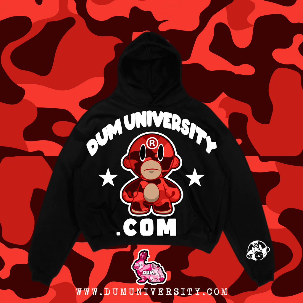 RED CAMO DUM UNIVERSITY HOODIE