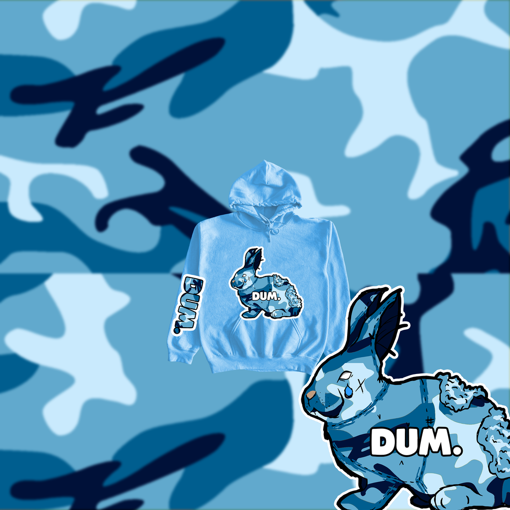 BLUE OG DUM CAMO KIDS HOODIE