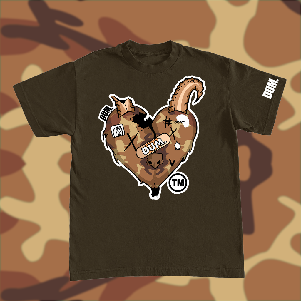 BROWN GOAT CAMO TSHIRT