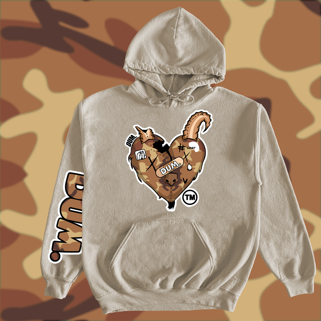 BROWN GOAT CAMO HOODIE