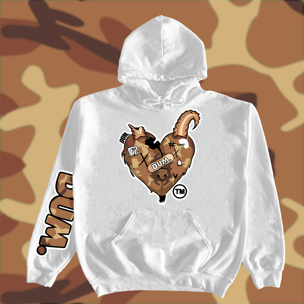 BROWN GOAT CAMO HOODIE