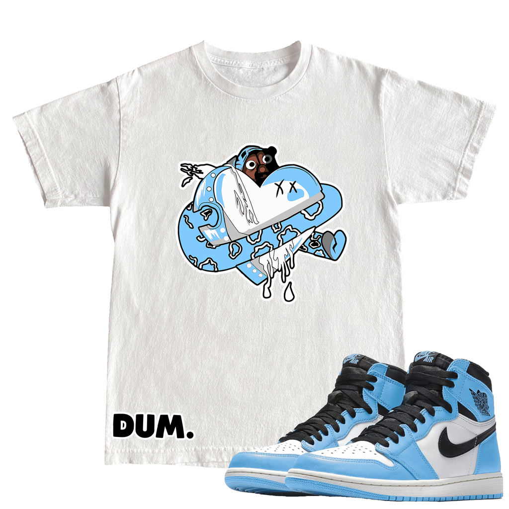 DUMLOVE X RETRO 1S UNIVERSITY BLUE TSHIRT