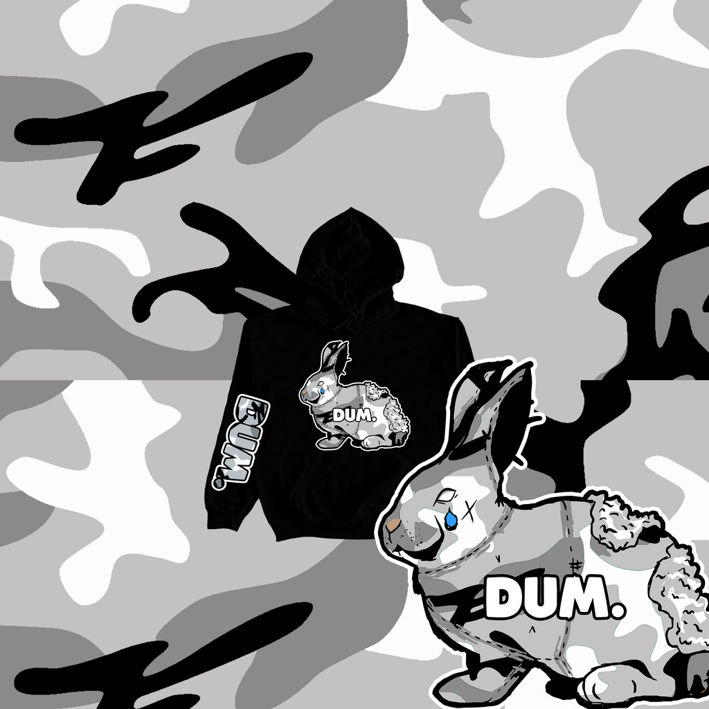 WHITE OG DUM CAMO KIDS HOODIE