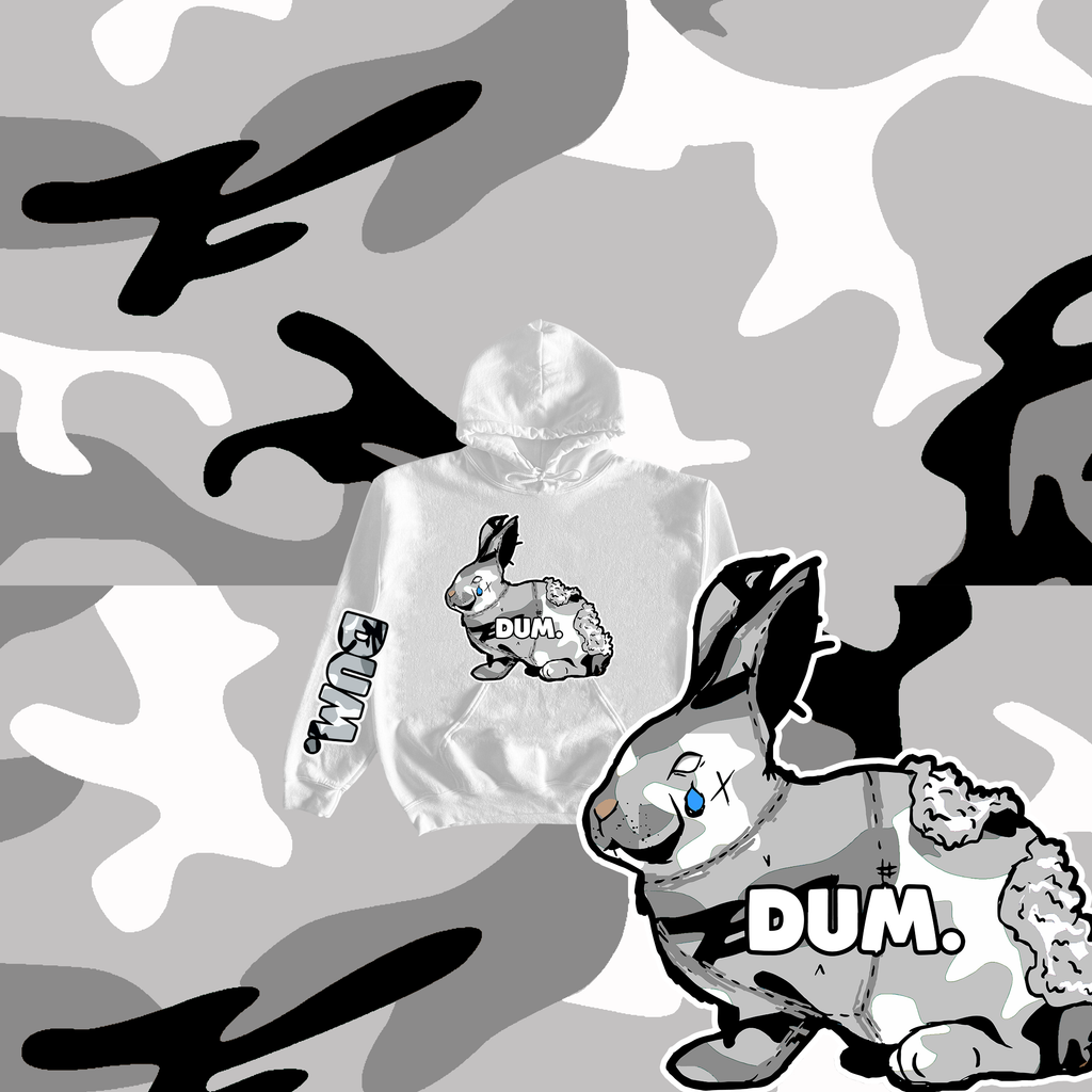 WHITE OG DUM CAMO KIDS HOODIE